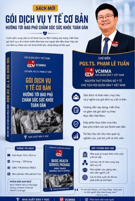 Sách Gói dịch vụ y tế cơ bản hướng tới bao phủ chăm sóc sức khỏe toàn dân (song ngữ Việt – Anh, Nhà xuất bản Y học 2026)